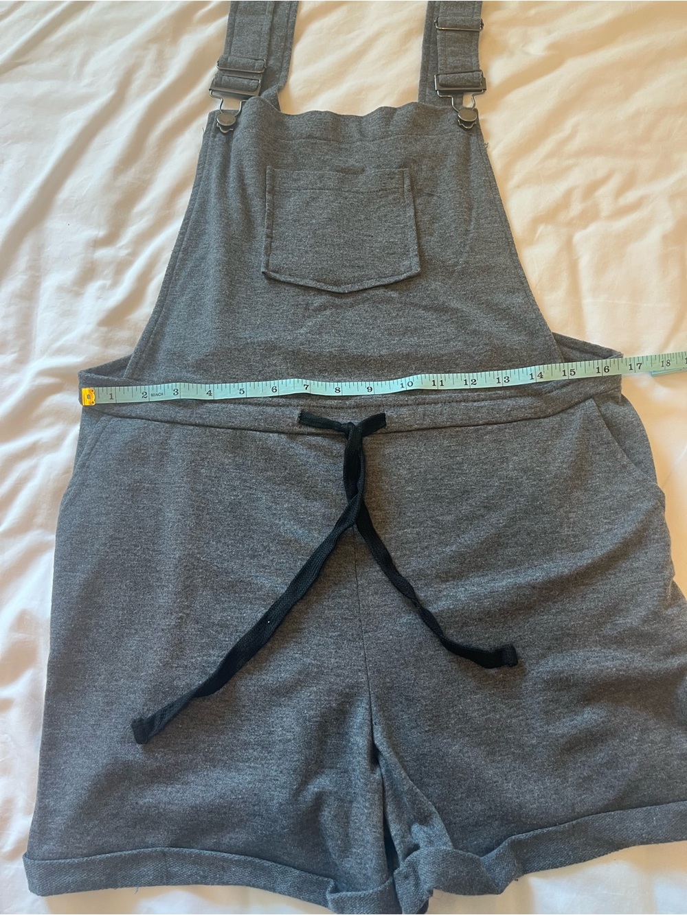 ShoSho Women's Knit Gray Short Overalls Romper - XL - Cozy, Comfy, Lounge - Picture 6 of 12